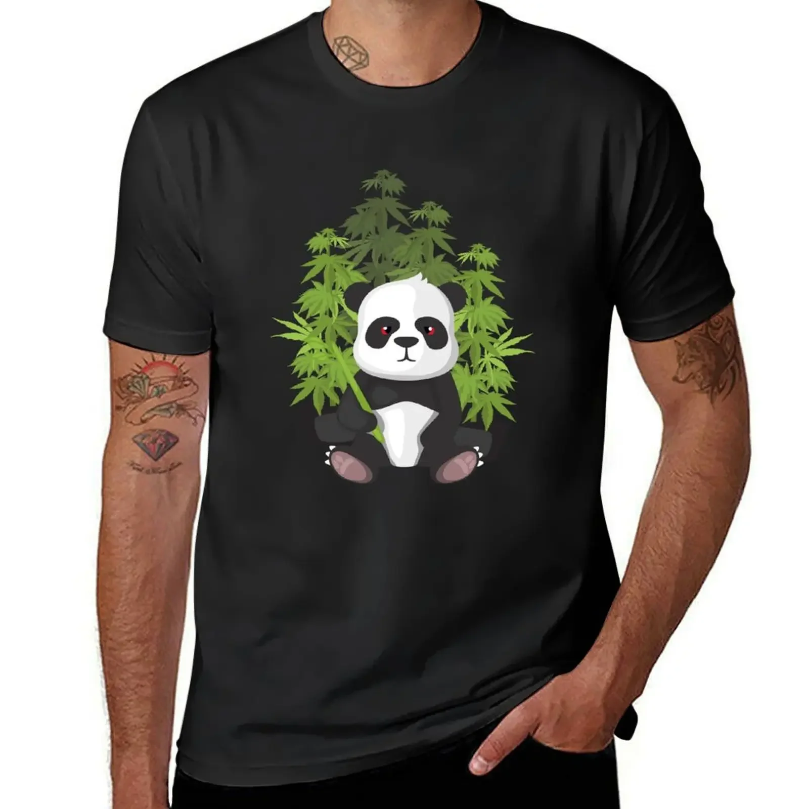 

High panda T-Shirt cute clothes plus size clothes funny costumes mens graphic t-shirts big and tall