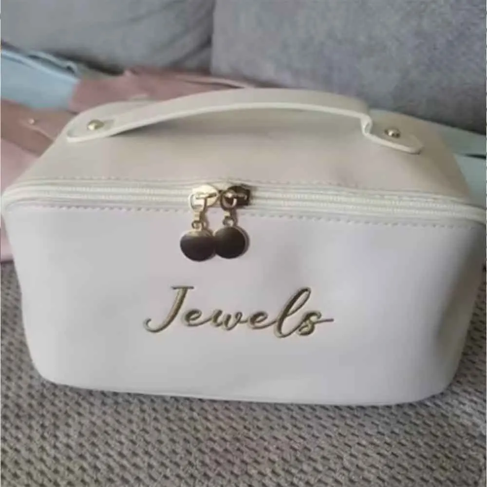Monogrammed Women's PU Makeup Bag High-quality Girl's Leather Travel Cosmetic Bag Custom Embroidered Name Gift Toiletry Bags