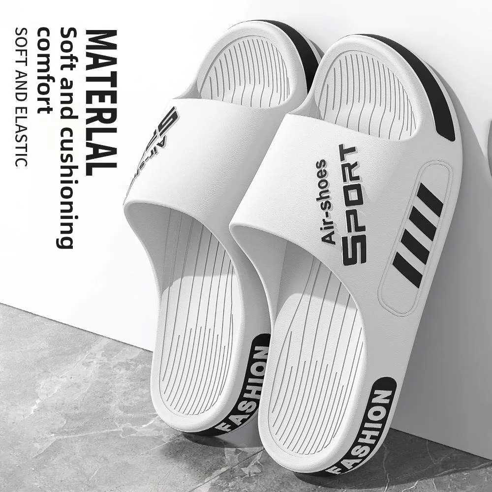 

Men's Summer Anti-Odor Slippers Indoor Outdoor Home Wearable Slip-Resistant Large Size Flat Sandals Luxury Hair Design