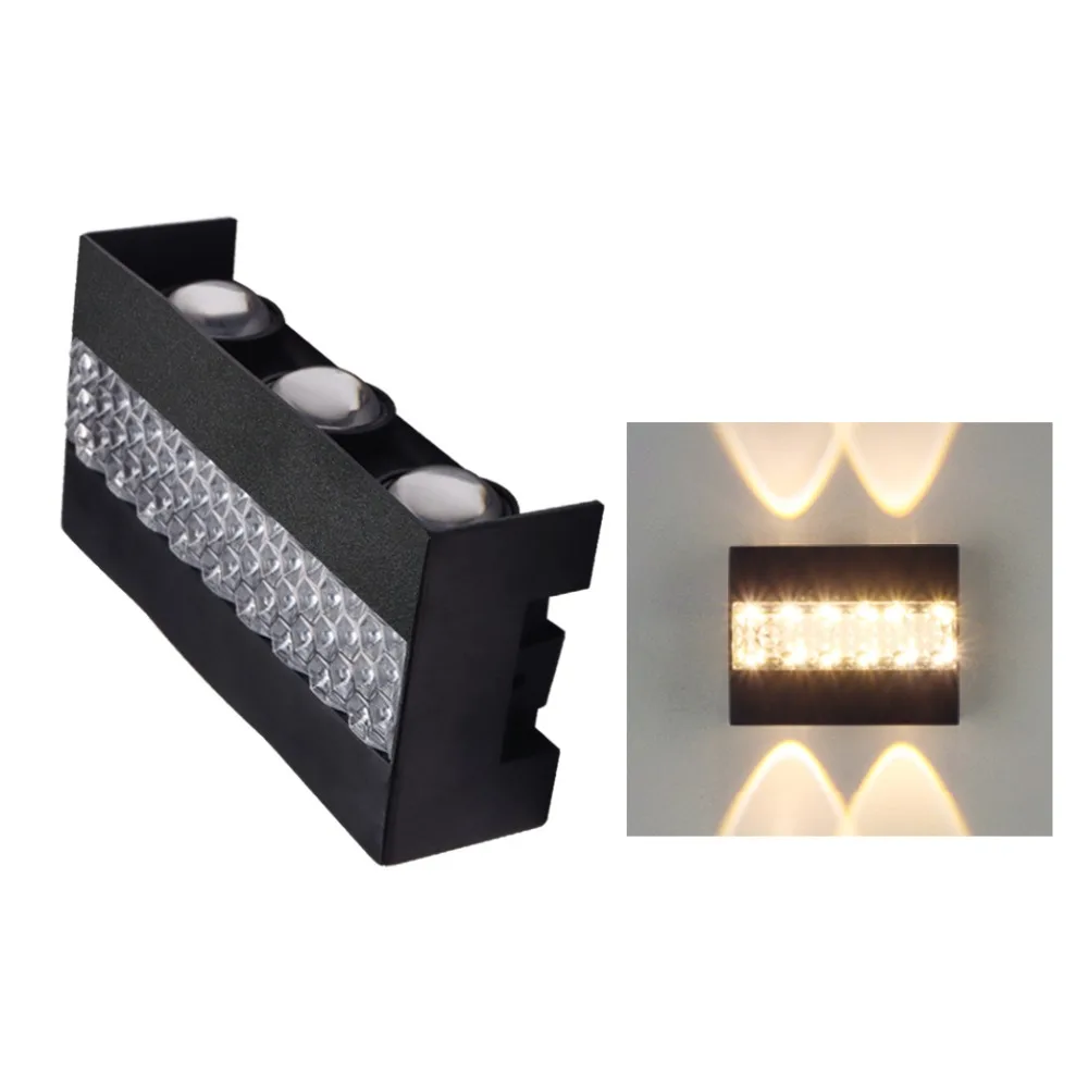 

Светодиодный настенный светильник AC85-265V 10W/8W/6W с теплым/RGB светом, уличный настенный фонарь, настенный энергосберегающий водонепроницаемый светильник для сада