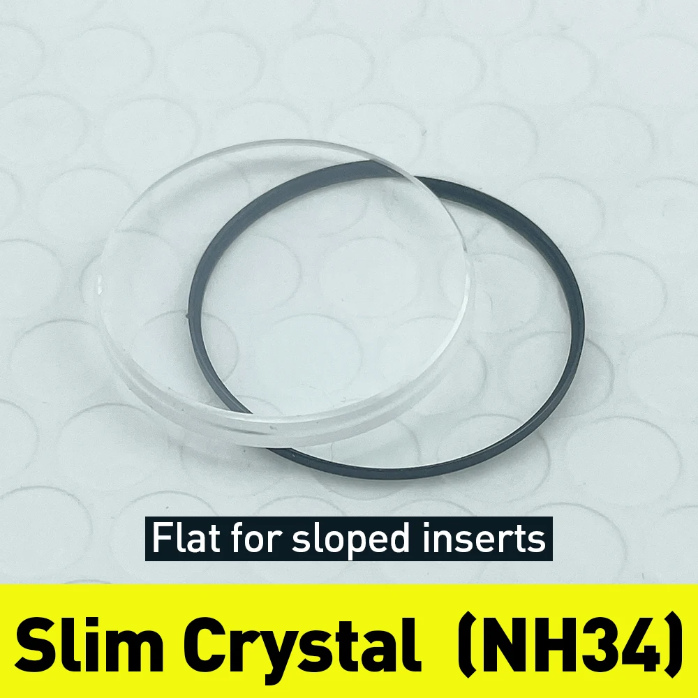 SKX SRPD Тонкое плоское сапфировое стекло для более тонкого безеля с наклонными вставками (совместимость с NH34)