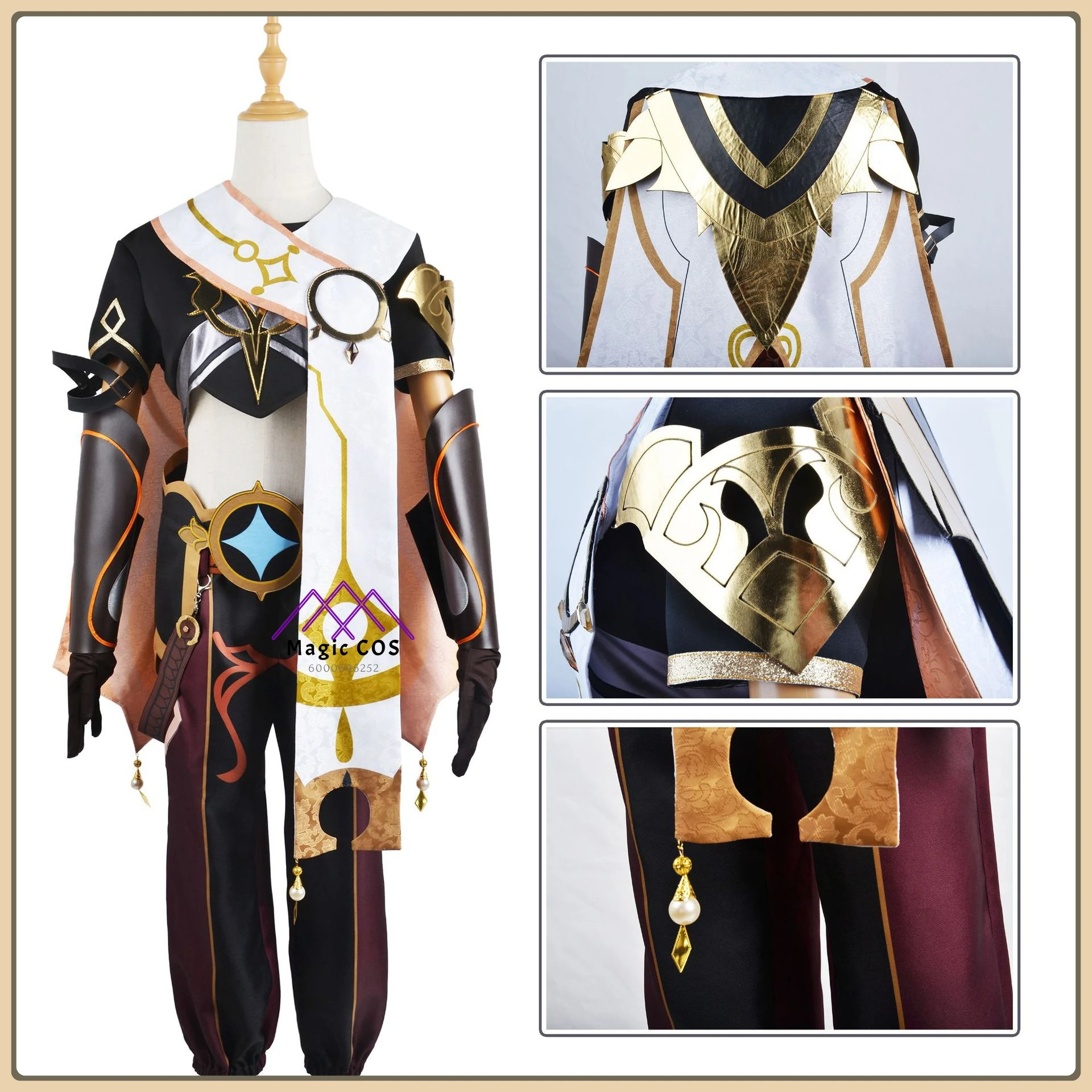 

Hot Game Genshin Impact Aether Cosplay Costume Full Set Anime Outfit Wig High Quality Clothes for Comic Con Party (Male/Female)
