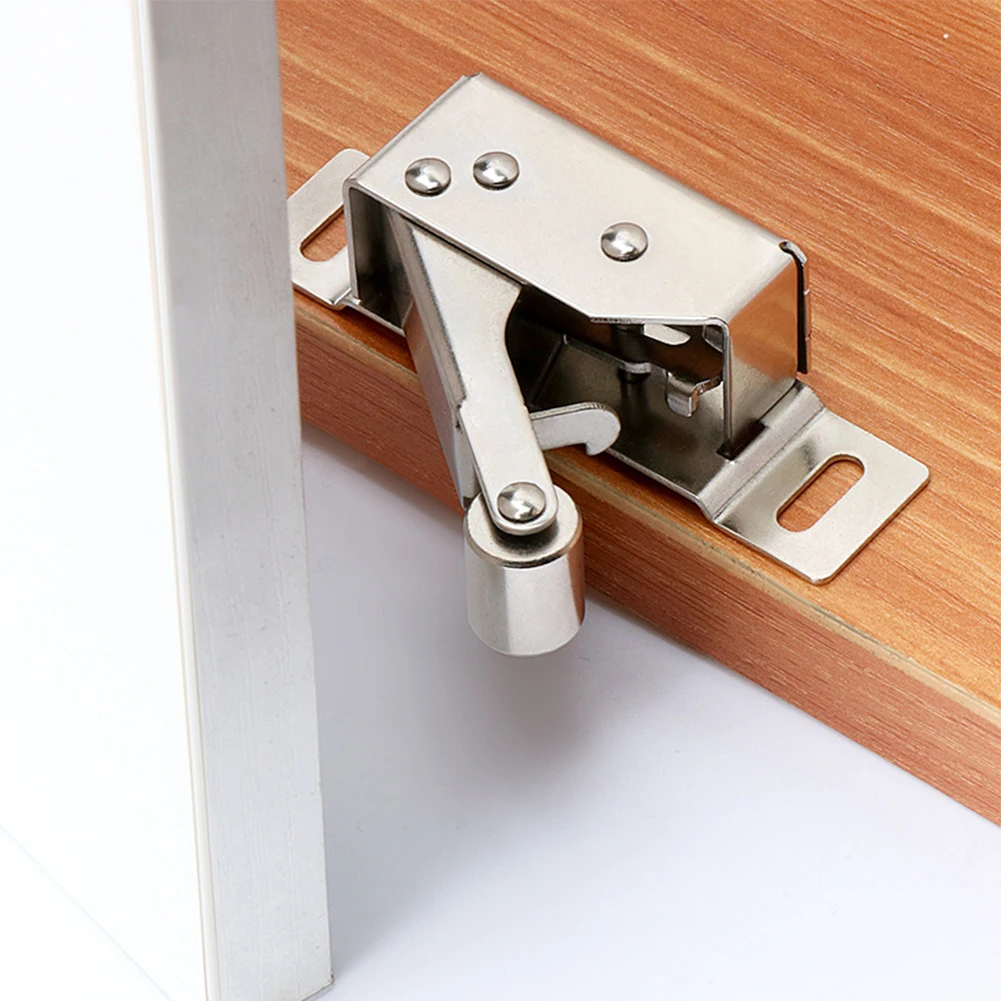 1pc Cabinet Door Lock Push-Type Rebound Self-Locking Device 5x4x3cm Wardrobe Cabinet Door Push Type Rebound Self Locking Device