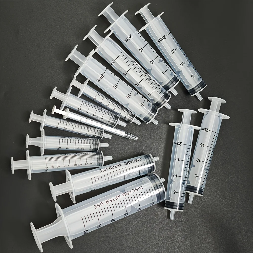 5 Stück/7 Stück 1ML/3ML/10ML/20ML/30ML/60ML Spritzen mit klarer Skala zum Klebstoffdosieren, Flüssigkeitsmessung, Tierfütterung, Tintennachfüllung – Detail 5