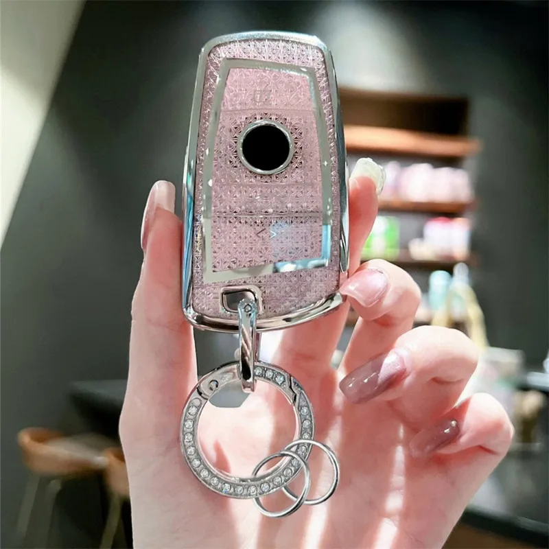 1 pcs Fashion TPU Car Smart Key Case Cover, Fit for BMW 1 3 4 5 6 7 Series X1 X3 X4 M5 M6 GT3 GT5, Keyless Auto Accessories