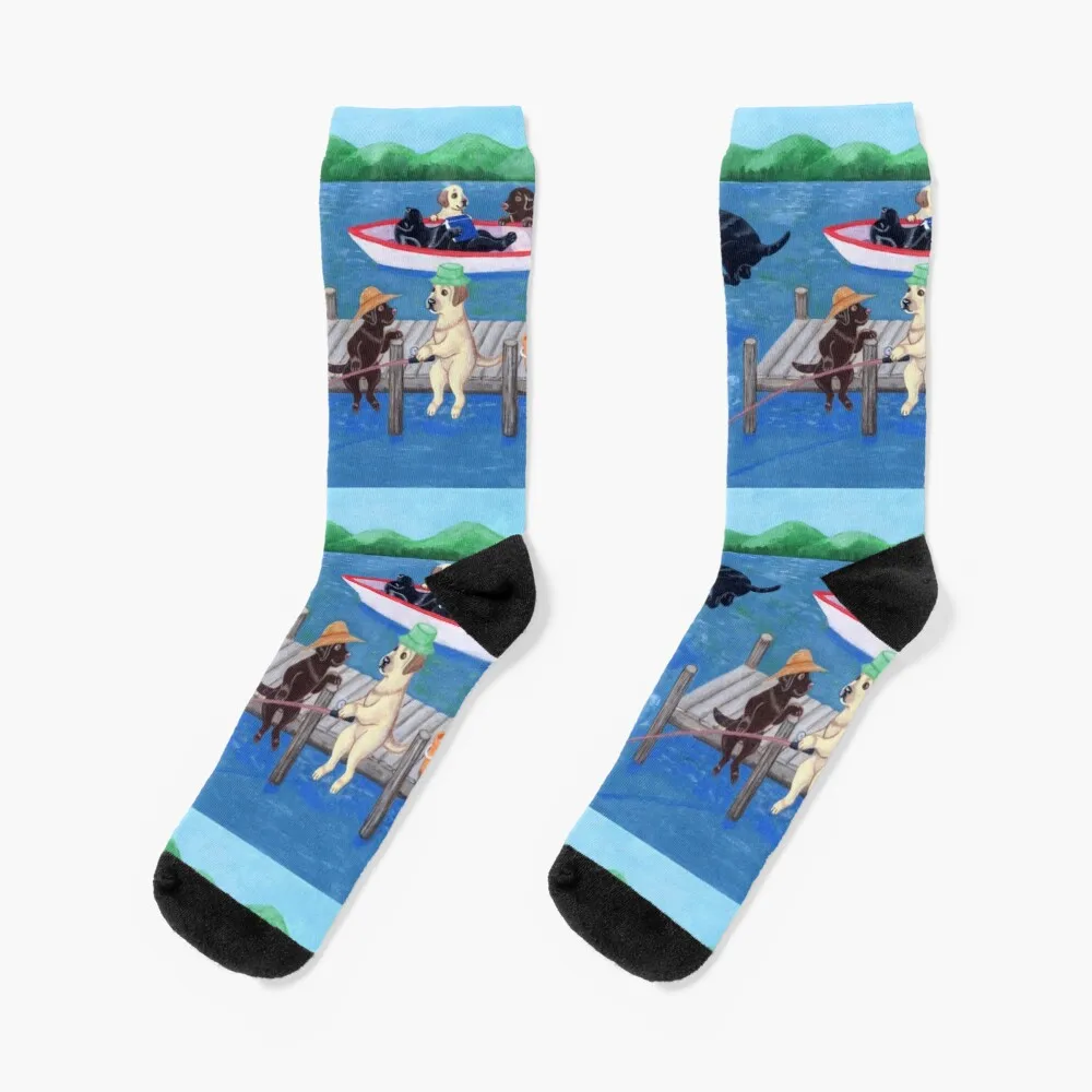 Lake Fun LabradorsSocks Anti-Slip Socks Men Socks