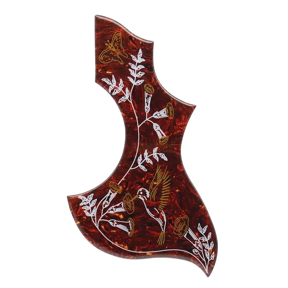 41 Inch Thickened Hummingbird Flower Folk Guitar Pickguard Wooden Protection Panel Anti-Scratch Board Guitar Accessories