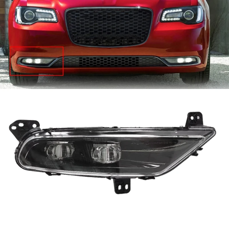 Car Front Bumper LED DRL Daytime Running Light Turn Signal Fog Lamp For Chrysler 300C 2015-2020