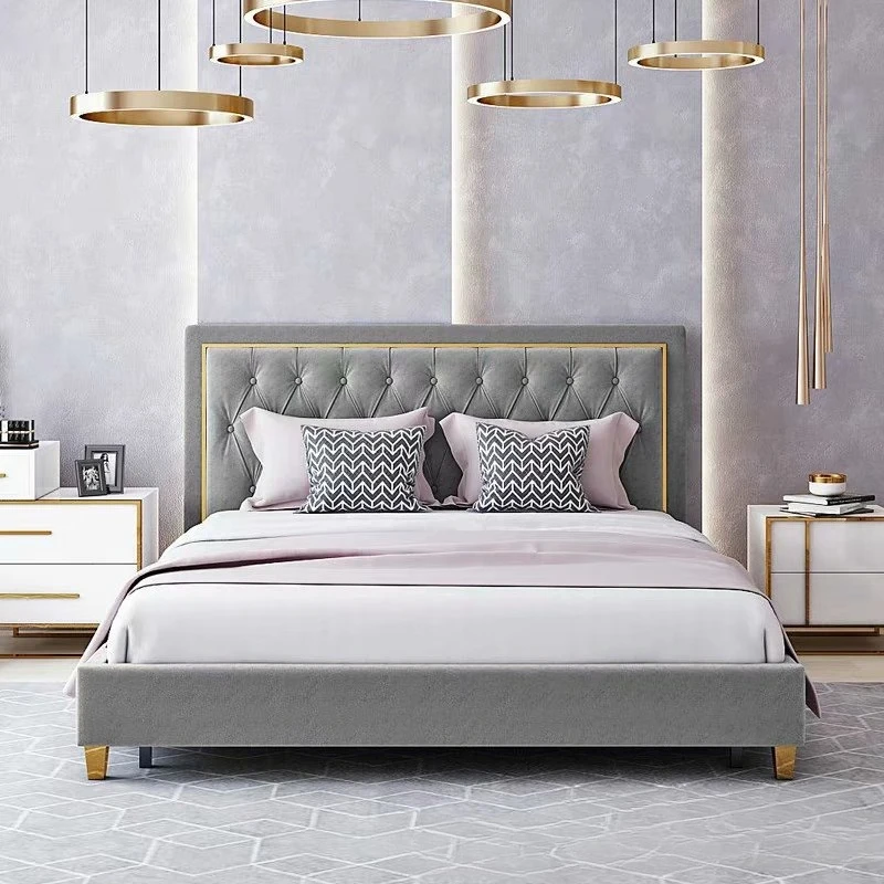 

Modern fabric bed model room, homestay fashion