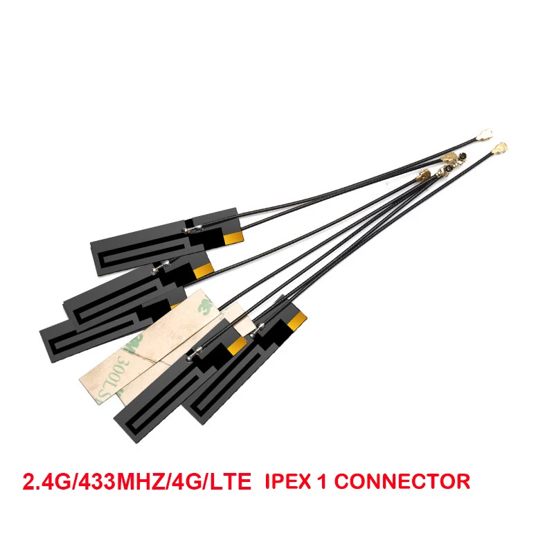 eoth 10PCS LOT PCB Antenna 2.4GHz 433mhz 4g lte IPEX 1 Interface 50Ω Resistance Gain 3dBi  wifi inside for wireless module