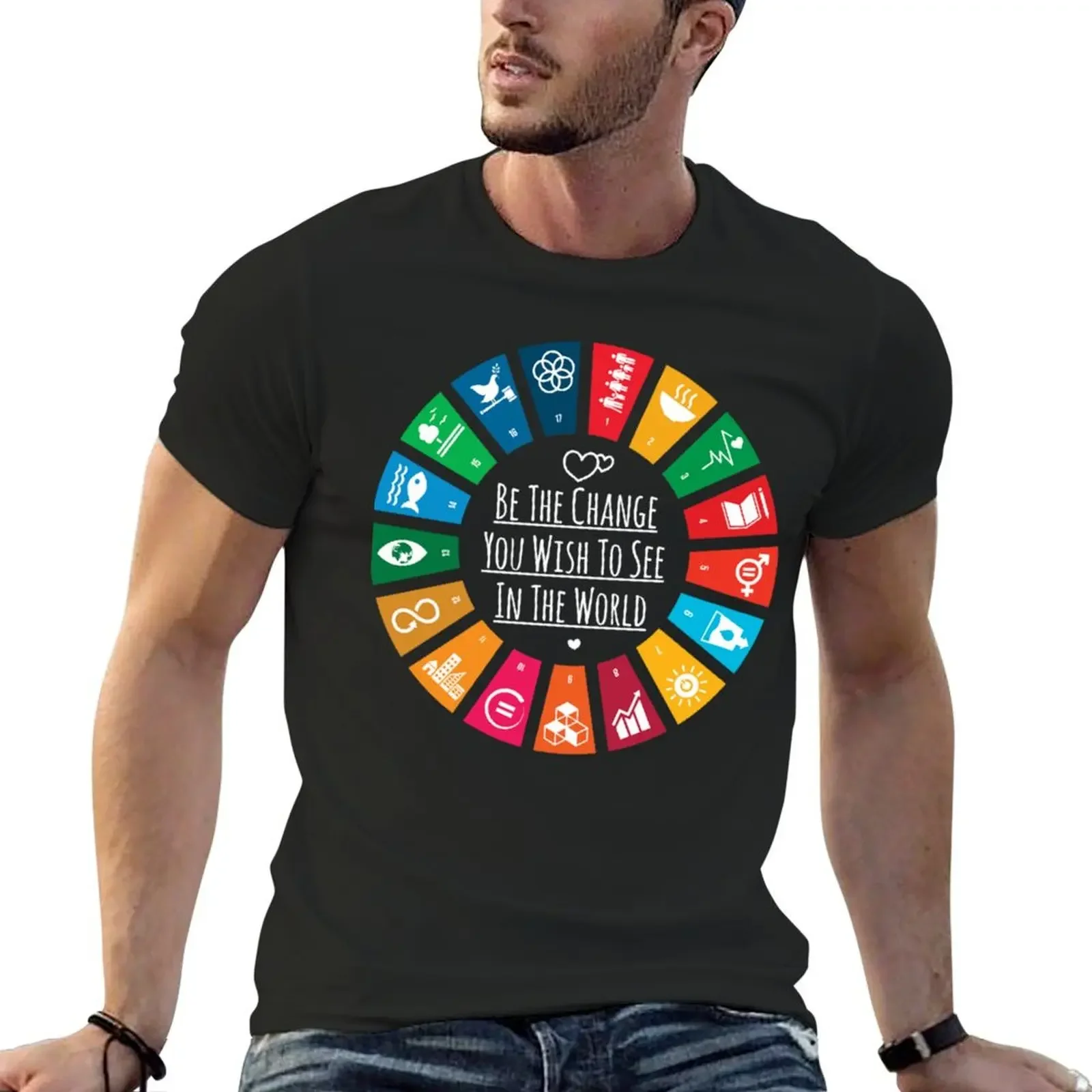 UN SDGs Global Goals 2030 T-Shirt summer clothes oversized t shirt designer shirts men clothings