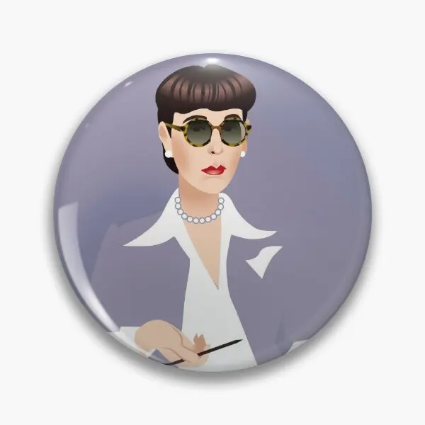 Edith Head  Soft Button Pin Badge Hat Cute Metal Cartoon Women Clothes Gift Funny Fashion Collar Creative Lapel Pin Lover Brooch