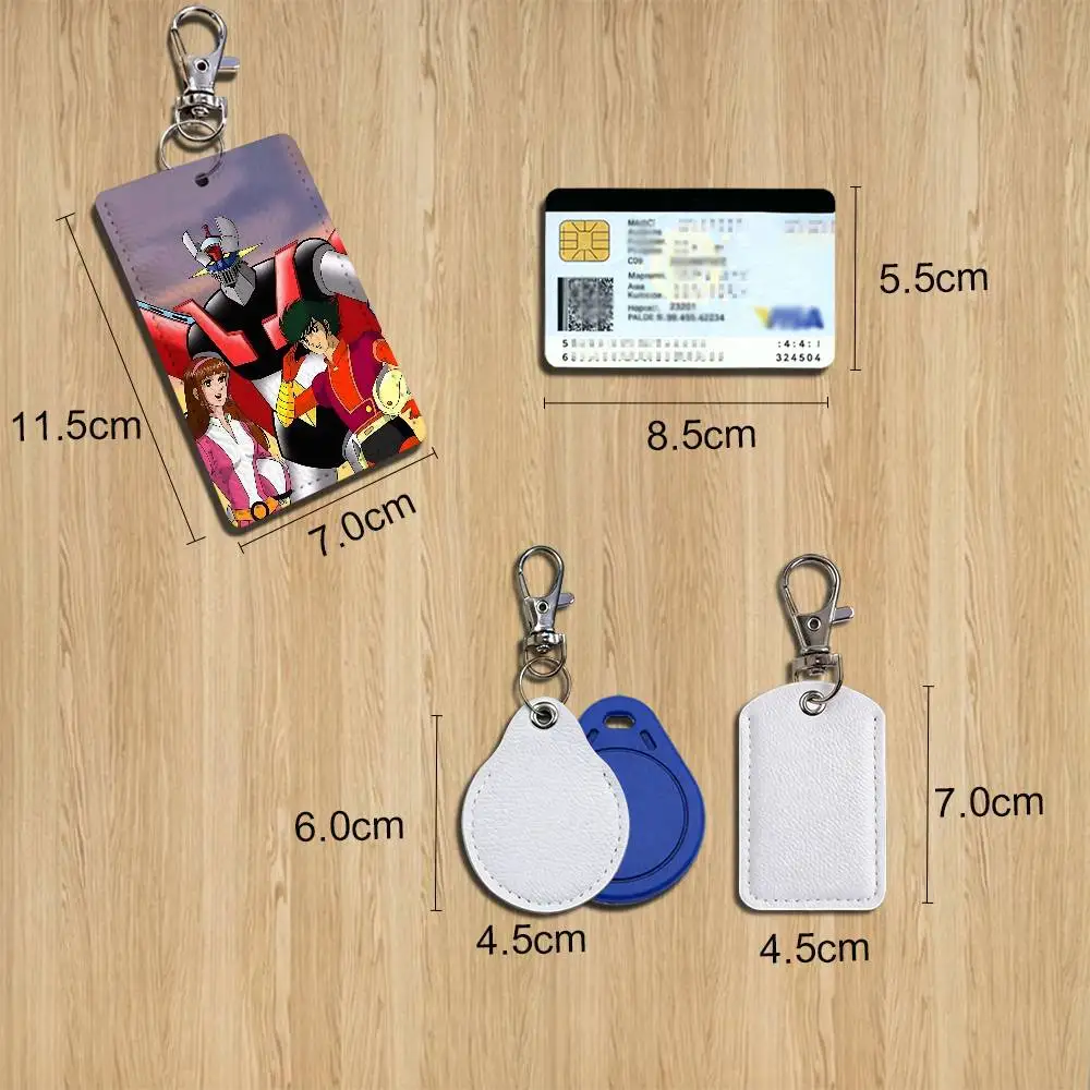 Mechanical armorization Z Mazinger Cartoon Singer Card Keychain Fashion Pendant Bag ID Door Card Holder Bus Card Cute Adult