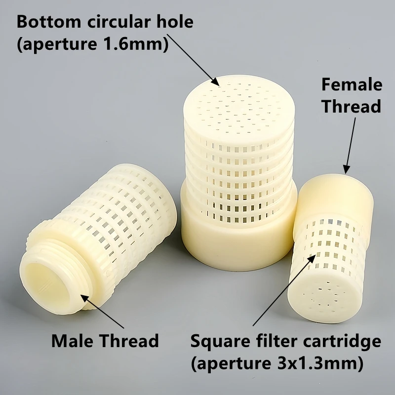 ABS White Female/Male Filter Cup Garden Irrigation Fittings Aquarium Fish Tank Filter Water Pump Hose Plastic Impurity Filters
