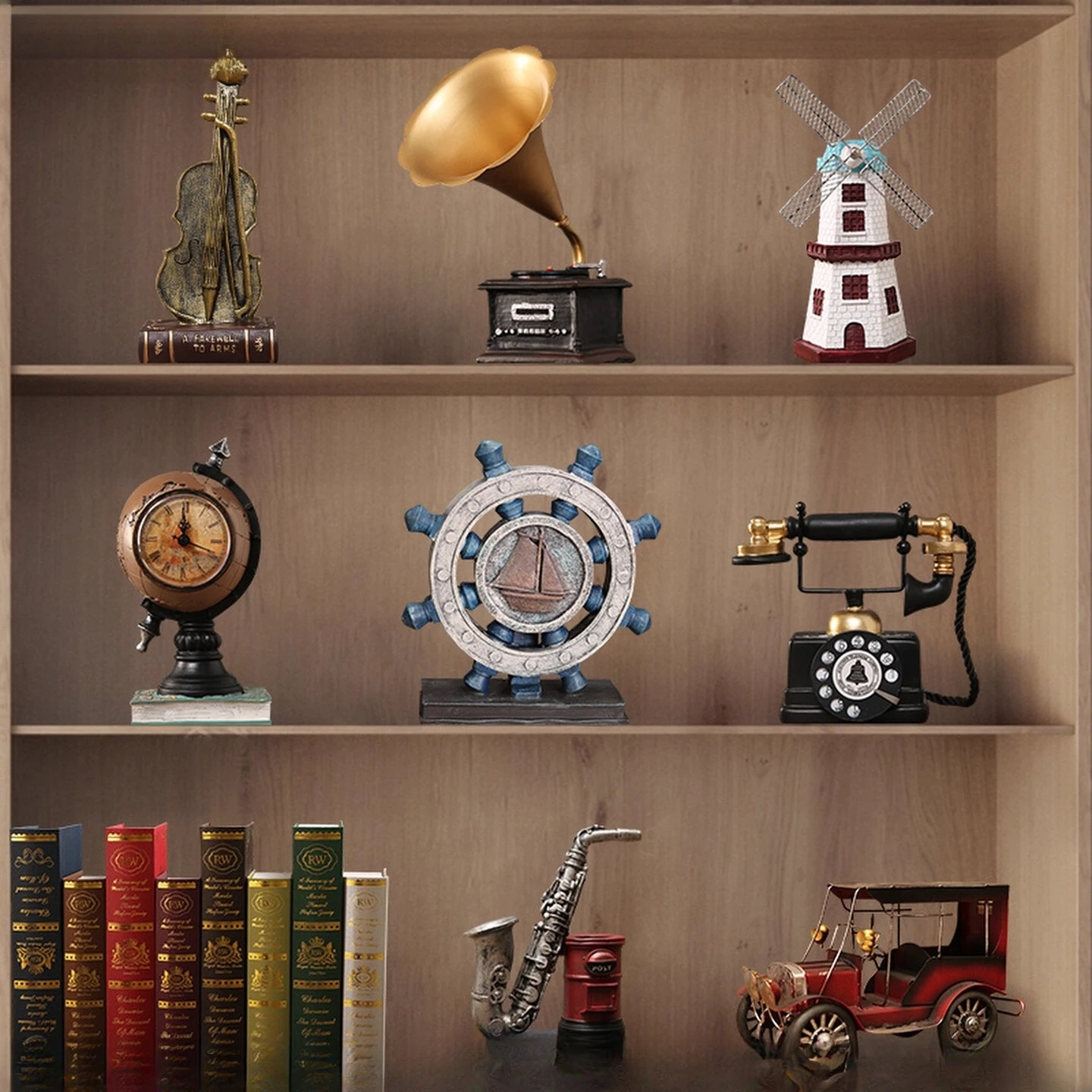 

Европейские ретро украшения для дома, гостиной, винного шкафа, ностальгическое украшение для кабинета, книжной полки, украшение книжного шкафа