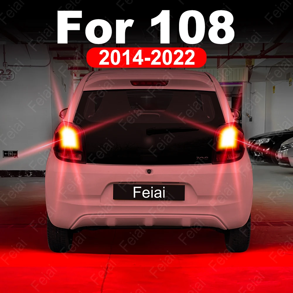 

LED Brake Stop Light Bulb For Peugeot 108 2014 2015 2016 2017 2018 2019 2020 2021 2022 LED Strobe Flash Red Brake Light Bulbs