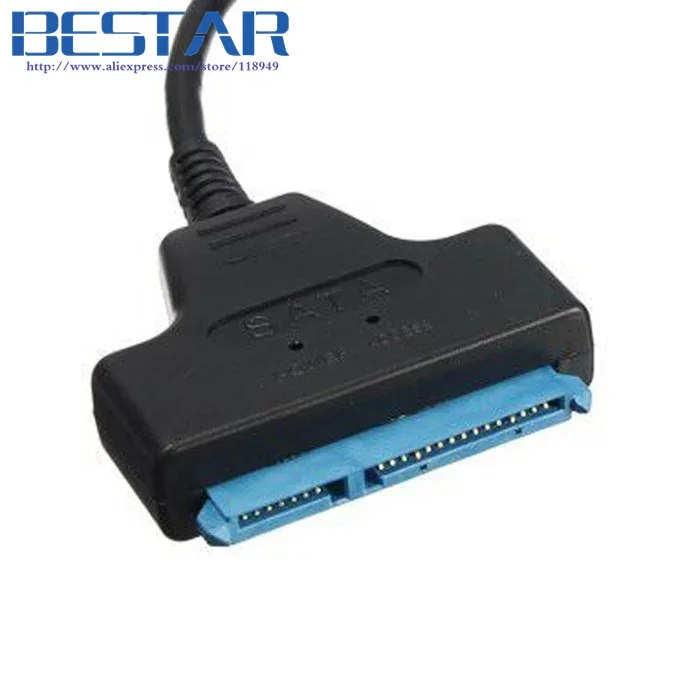 Kecepatan Super 5Gbps USB3.0 USB 3.0 Ke SATA 22 Pin Kabel Adaptor 10Cm untuk 2.5 "Driver Hard Disk SSD USB 3.0 Adaptor SATA