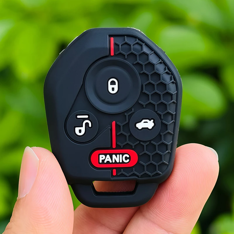 Keychain 4Button  Silicone Car Remote Key Cover for Subaru Legacy Tribeca Impreza Forester Xv Soft Shell Fob Skin Jacket Protect view 4