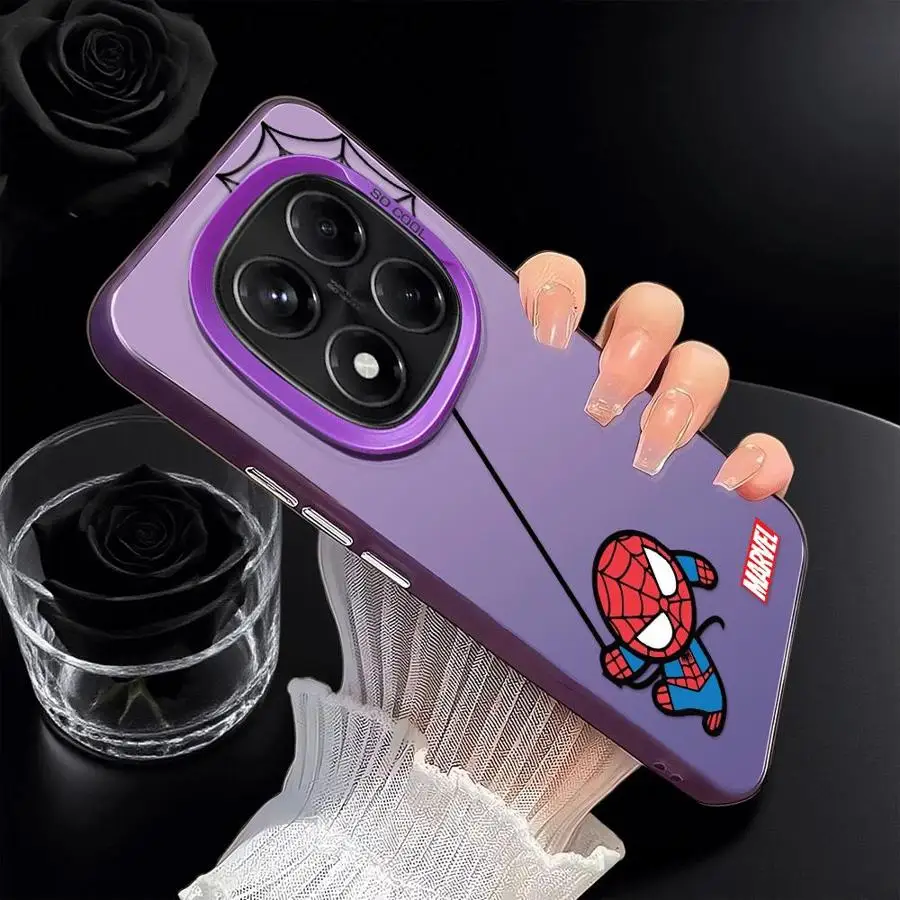 Coque de téléphone pour Xiaomi Redmi Note 10s 10 11 Pro 11s 12 13 14 Pro Plus, coque souple mignonne Marvel Spiderman