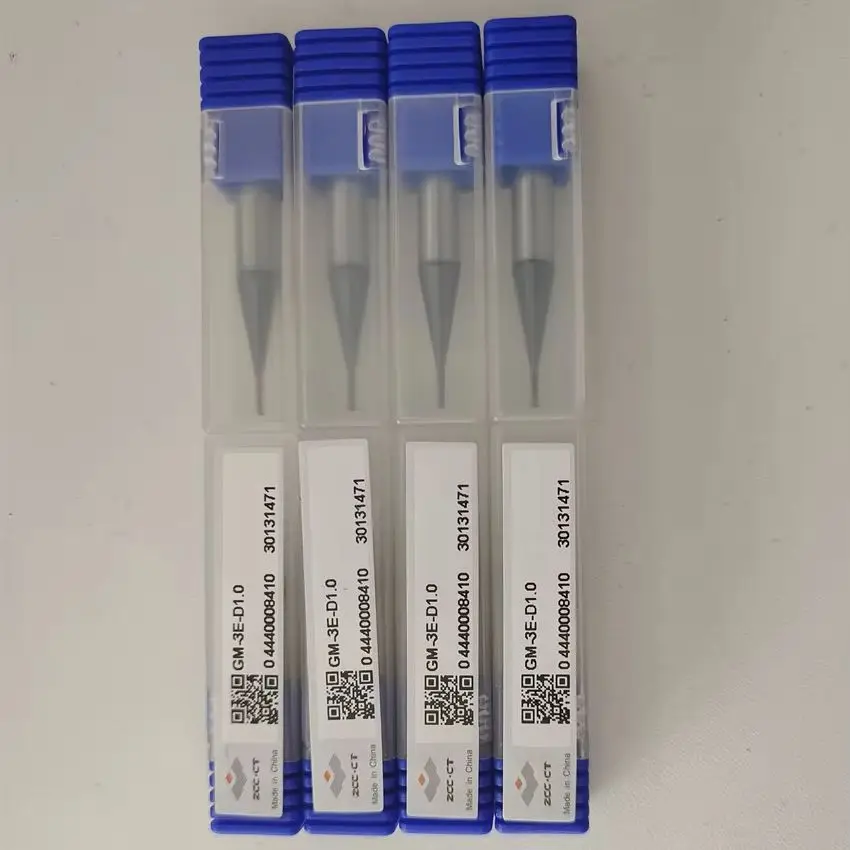 

GM-3E-D1.0 ZCC.CT Three blade straight shank flat end milling cutter Φ1.0*6*3*50 3T Flat end mills 3 Flutes Flat End Mills