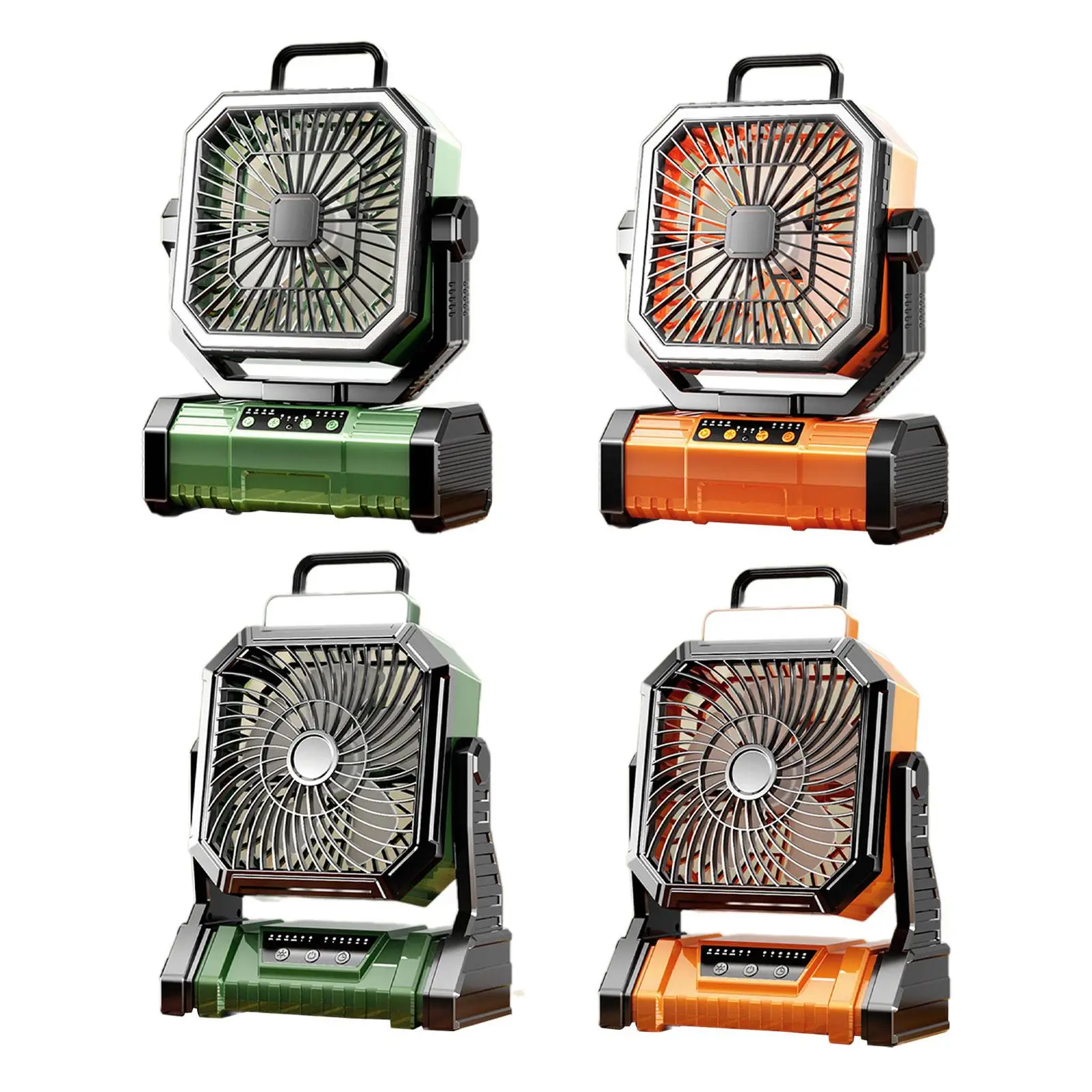 Camping Fan with LED Lantern Rechargeable Table Fan for RV Outdoor Bedroom