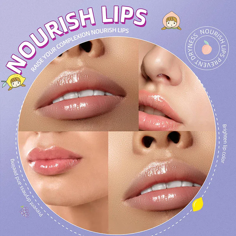 36Pcs Cute Drink Bottle Lip Oil Fruit Flavor Vitamin E Nurish Lips Moisturizing Lip Oil Lips Care Lips Makeup Wholesale