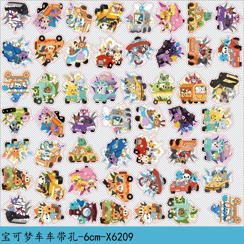 

Cartoon Anime Pokemon cute Pikachu acrylic patch 1/2/3/4/5/6/8cm Handmade Keychains phone charm accessory materials customize