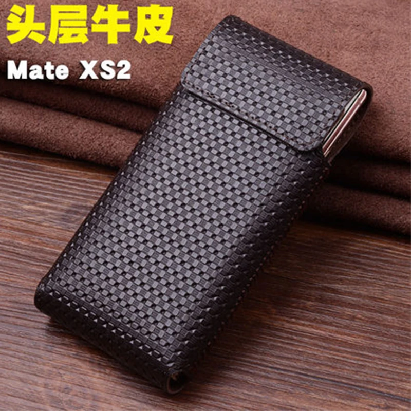 Luxury Genuine Leather Case for Huawei Mate XS2 Magnetic Flip Phone Cover Bag for Huawei matexs2 funda skin cow leather pouch