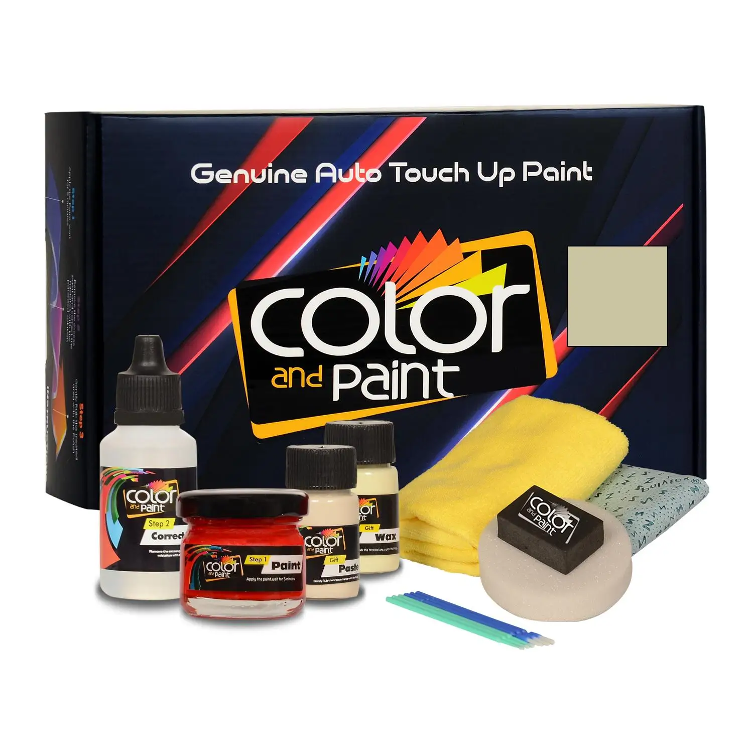 Color and Paint compatible with Lamborghini Automotive Touch Up Paint - YELLOWISH BLUE 3-38 - 0080 - Basic Care