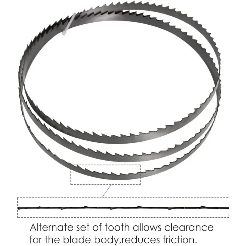 Lame de Scie à Ruban de 1400mm, 1400, 6.35, 0.35mm, 6, 10, 15TPI, Outils de Travail de Calcul de Coupe pour Torche Charnwood Einhell, 8 Pouces, 2 Pièces