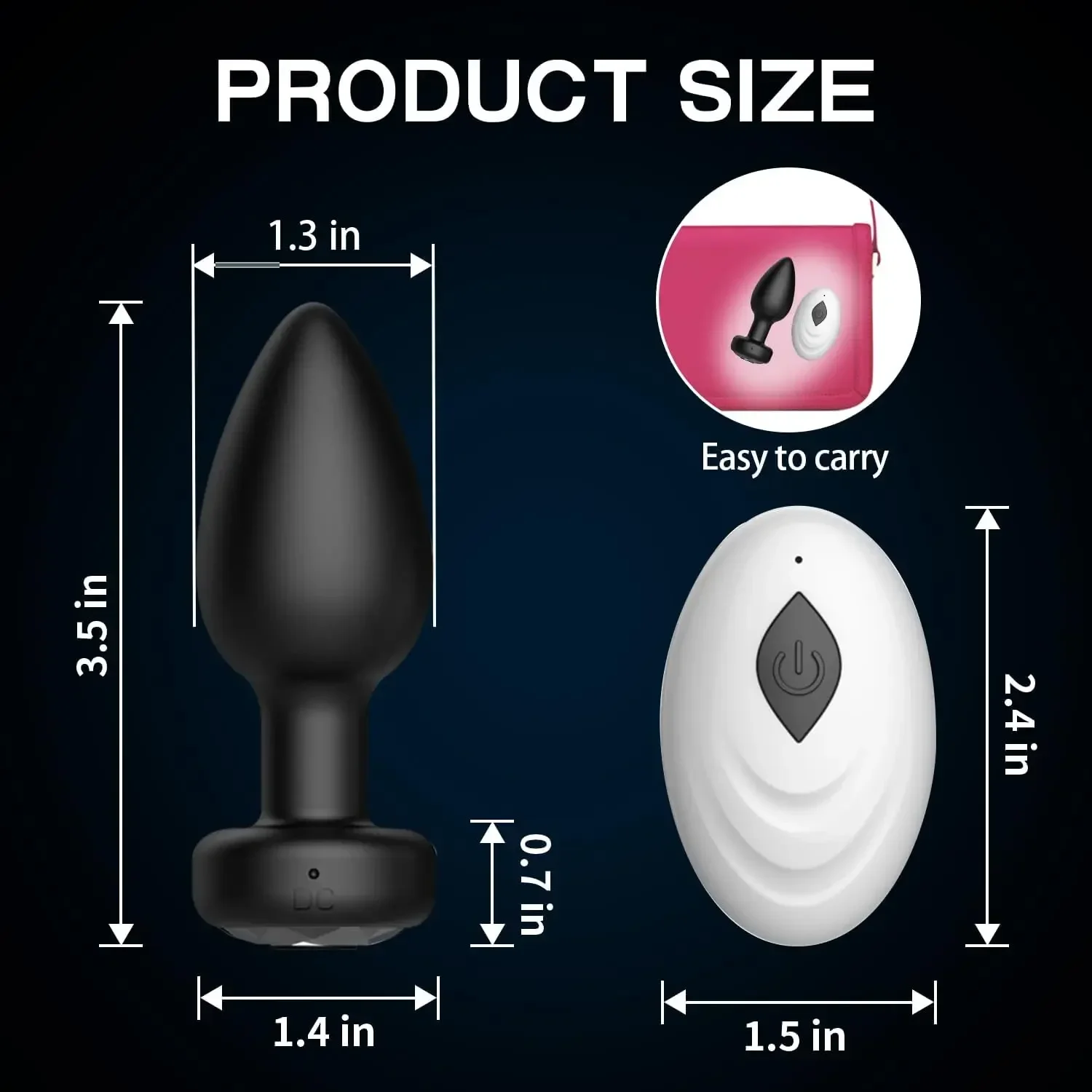 Vibrador anal com controle remoto sem fio de 10 frequências, plugue anal, brinquedo sexual adulto, produto de masturbação para casais, unissex