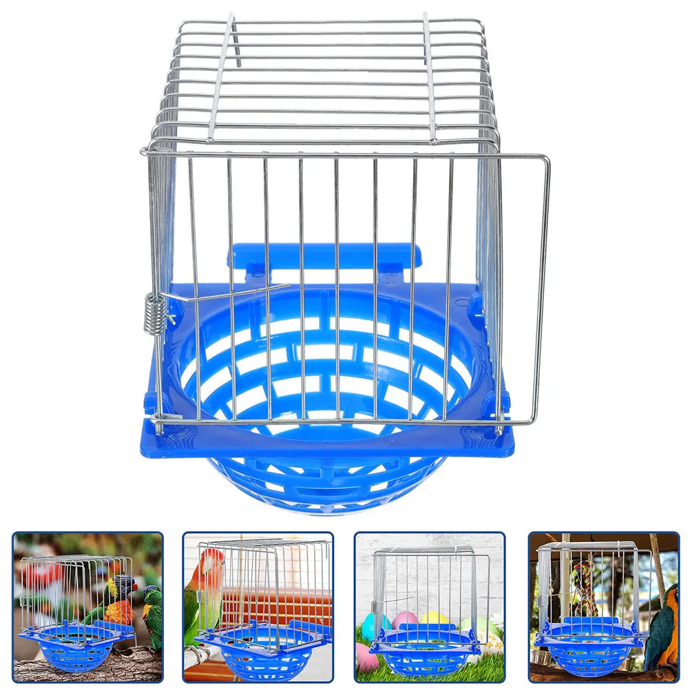 

2pcs Bird Nesting Box Plastic Parrot Canary Pigeon Hanging Nest Breeding Hatching Cage Basin Outdoor Pet Nesting Container