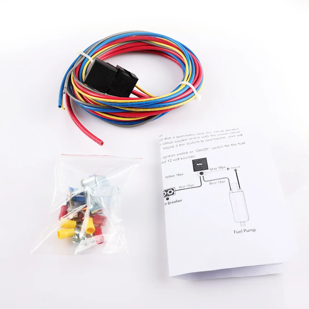 

Electric Fan, Electric Fuel Pump Wiring Harness and Relay Wiring Kit 30A 12V Automotive Wiring Harness Set