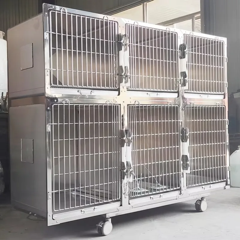 

SUS304 Stainless Steel Pet Cage with Oxygen Therapy Chamber for Small and Medium Animals Veterinary for Pet Supplies ice