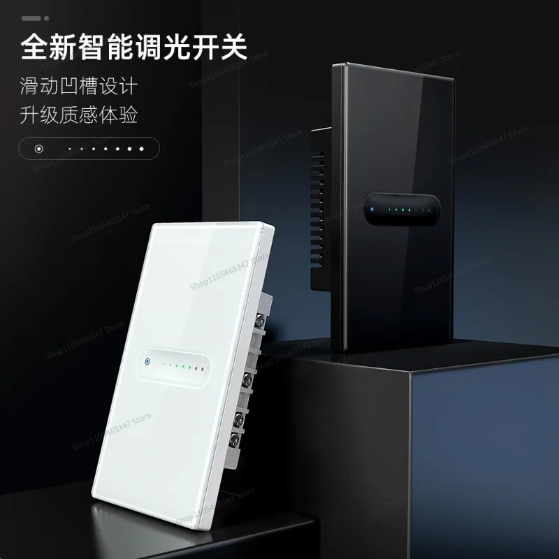 For Touch Dimmer Switch Glass Panel Voice Control Remote Control