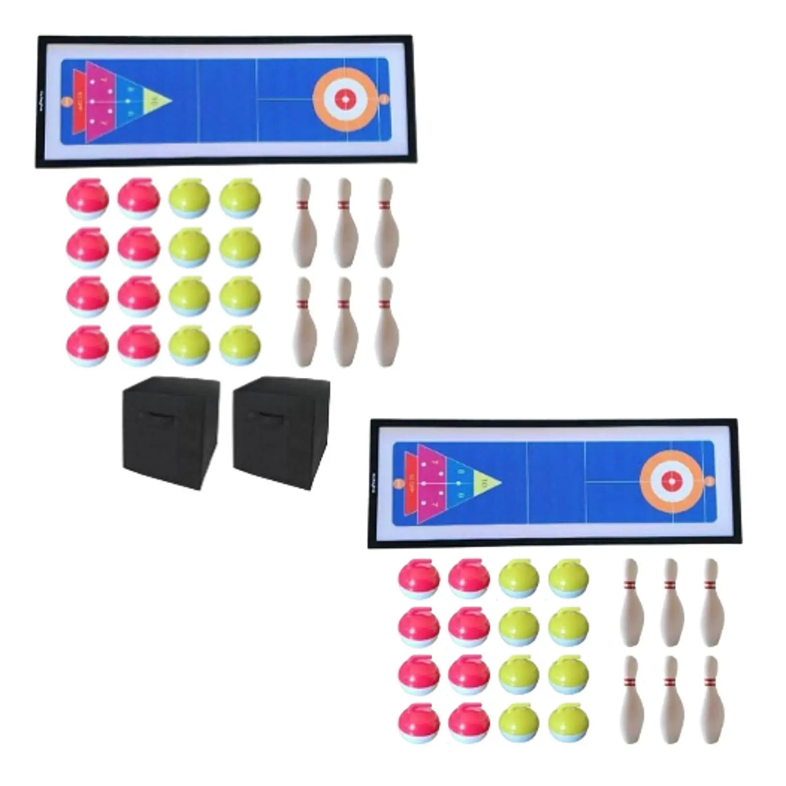 

Tabletop Curling Game Entertainment Bowling Game for Travel Home Women Men