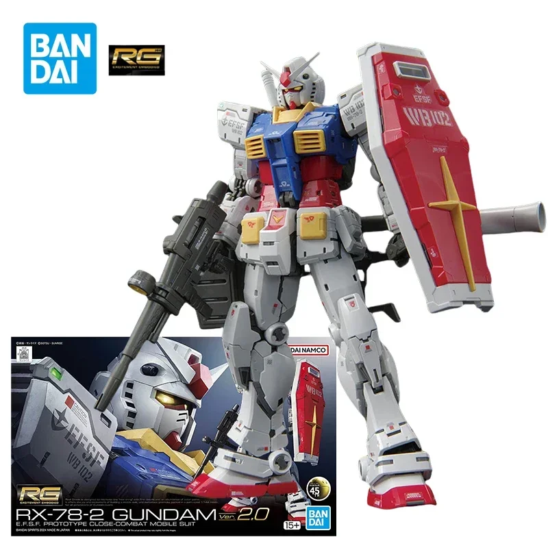 

Bandai RG 1/144 RX78-2 Gundam 2.0 Фигурка RX-78-2 Ver.2.0 Мобильный костюм Gundam Amine Фигурка Gundam Модель Комплект игрушки для мальчика