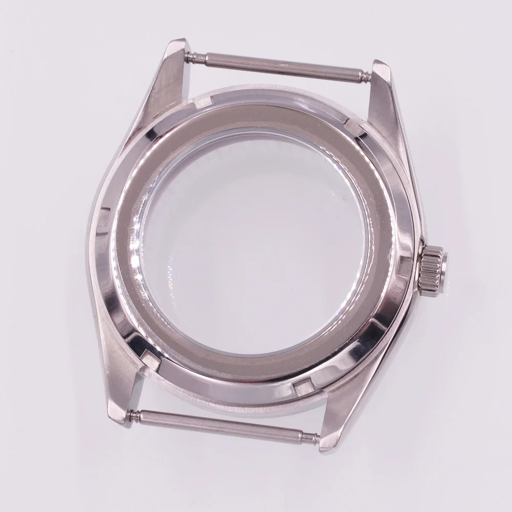 40mm Silver Watch Case Sapphire glass White/Blue/Orange/Black Chapter Ring FIT NH34 NH35 NH36 Movement image 6