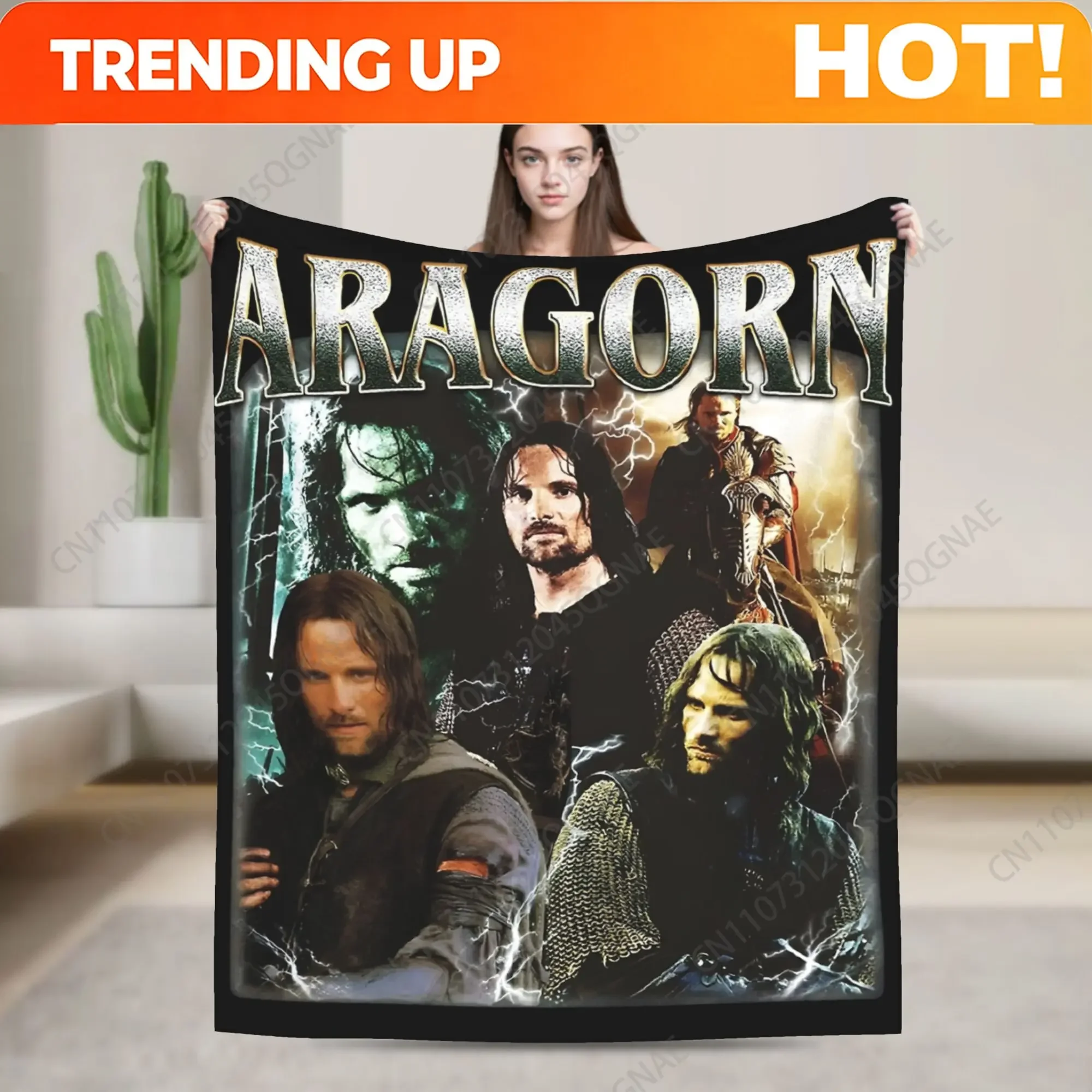 Aragorn L-Lords Of The R-Rings Blankets Flannel Printed Super Soft Throw Blankets For Bedding Outdoor Bedding Throws