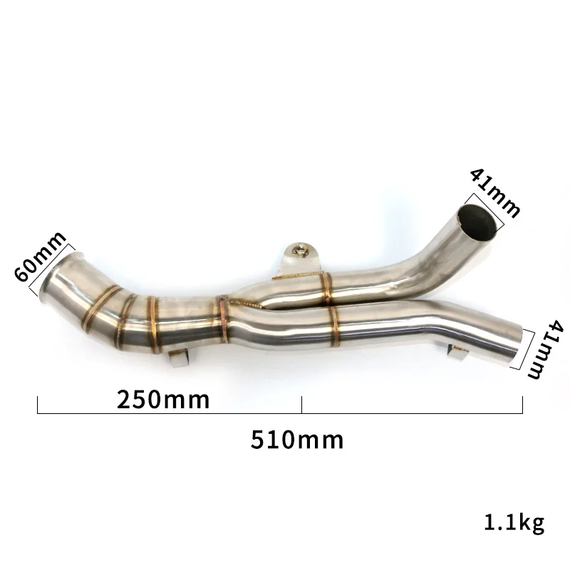 Suitable for Yamaha R1 YZF-R1 Motorcycle Modified Exhaust Escape System Middle Link Pipe Middle Chain Pipe Stainless Steel