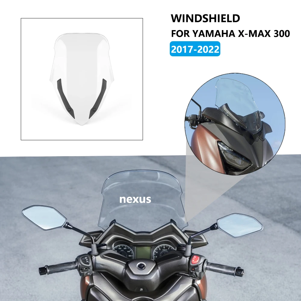 

For Yamaha Windshield Xmax X-max 300 Xmax300 X-max300 2017-2022 Motorcycle Front Windscreen Wind Screen Shield Deflector Guard