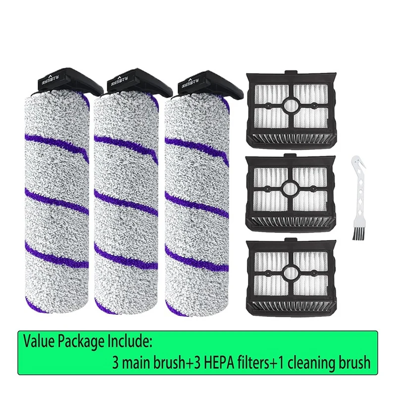 Replacement For NARWAL S10 Pro Brush Filter,Replace For NARWAL S10 Pro Wet Dry Vacuum Cleaner Roller Brushes HEPA Filter