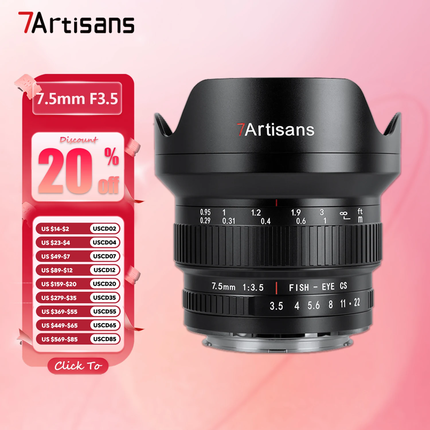 7 אומנים APS-C 7.5 מ "מ f3.5 עין fisheye עבור צילום אידיאלי מצלמת dslr d7500 eos 80d 77d 850d 77d 850d