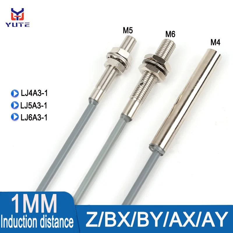 Inductive Proximity Switch LJ4A3-1ZBX LJ5A3-1-ZBY LJ6A3-1-ZAX Micro Metal Proximity Switch Sensor M4 M5 M6 1MM Inductive