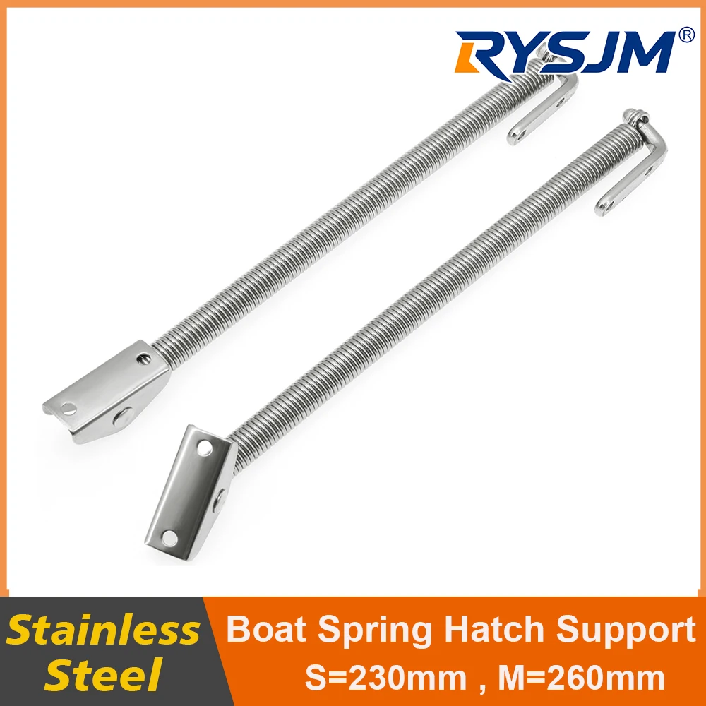 

Комплект из 2-х пружинных опор для люков и дверей лодок и яхт, 230/260 мм, нержавеющая сталь, верхнее крепление