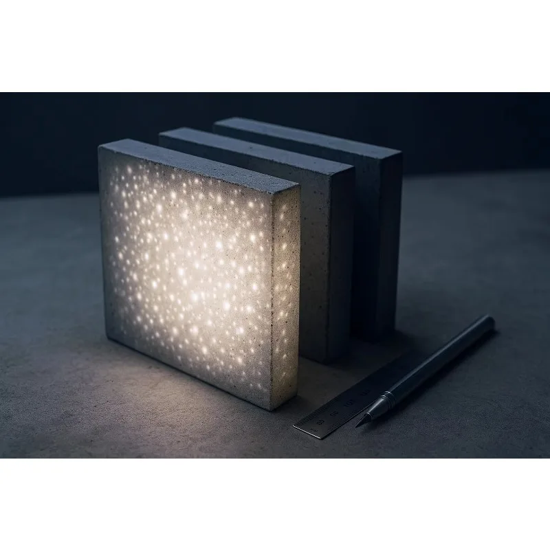 Translucent concrete decorative board Prefabricated translucent concrete decorative board