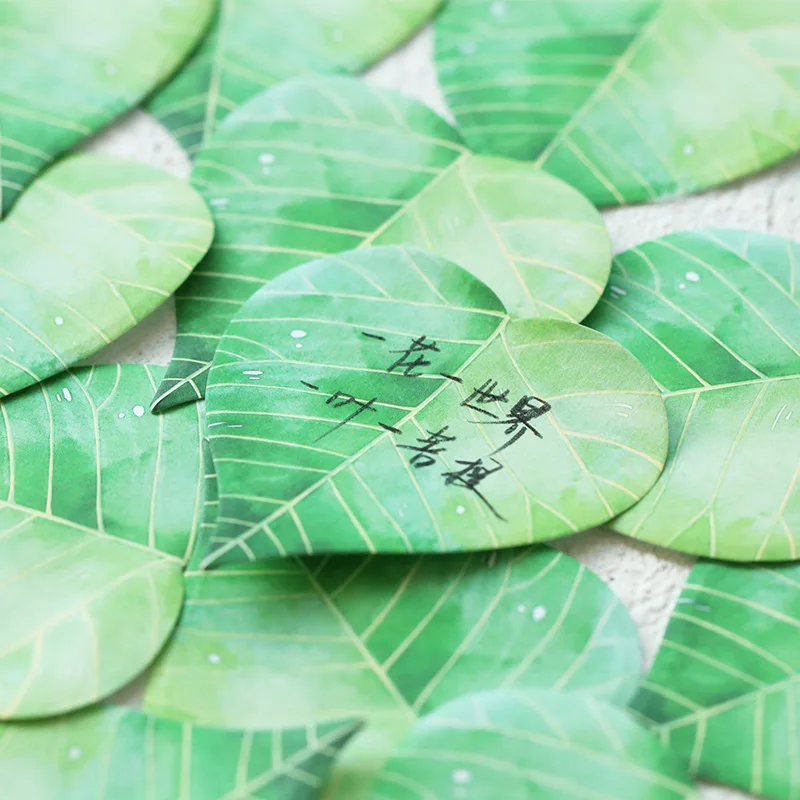 30 Pcs Leaf Sticky notes Planner to do list Planner Take notes messages memo pad Stationery office supplies