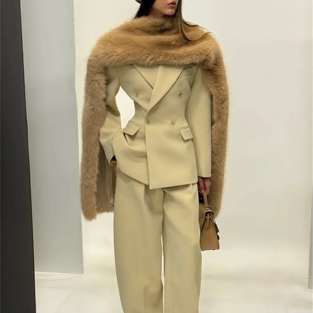 

Женские брюки-костюм 2026, атласные, свободного кроя, с высокой талией, женские брюки с широкими штанинами, новая мода Y2K, универсальные длинные брюки