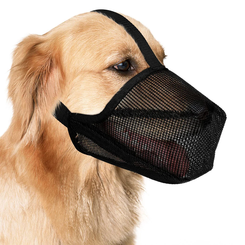 Pet Mesh Muzzle Breathable Adjustable Anti-bite Anti-barking Mouth Mask Protective Cover For Small Medium Large Dogs Dropshipp