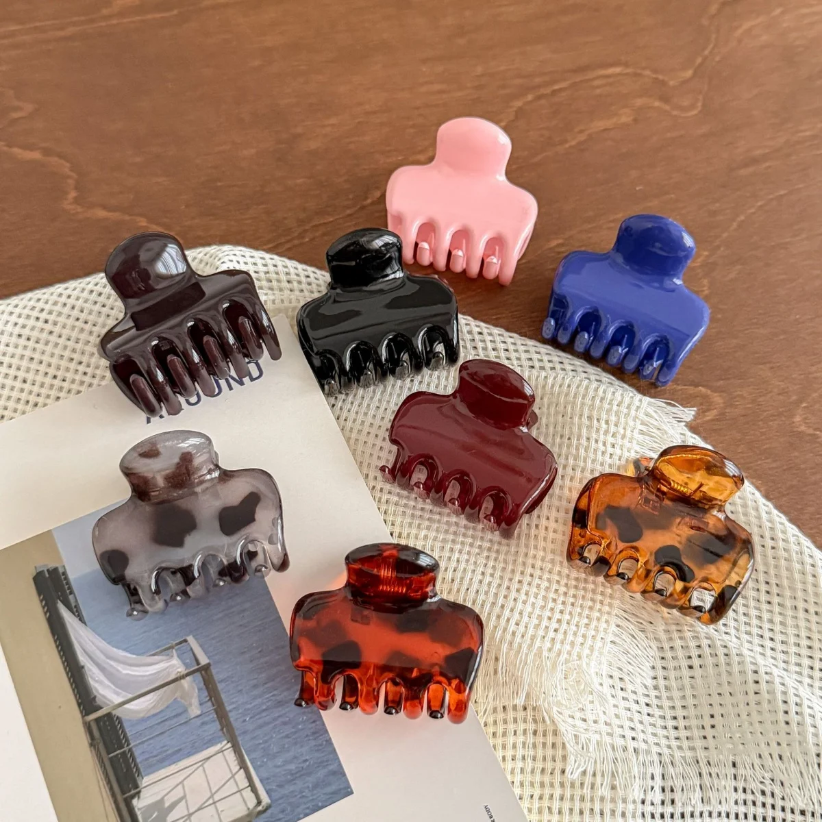 French Vintage Fashion - Jepit Rambut Wanita Kotak Lucu Vintage
